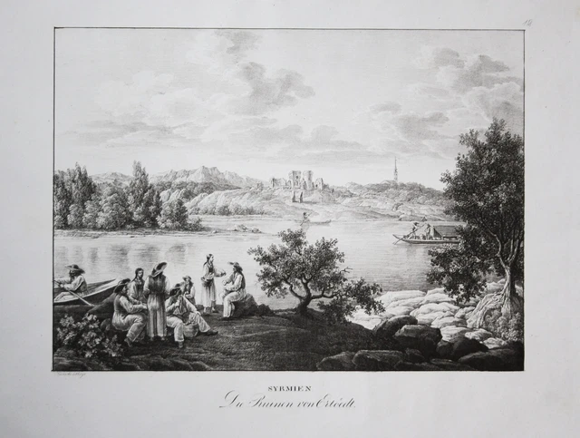 Erdut Osijek-Baranja Croazia Kunike Litografia Lithograph 1824