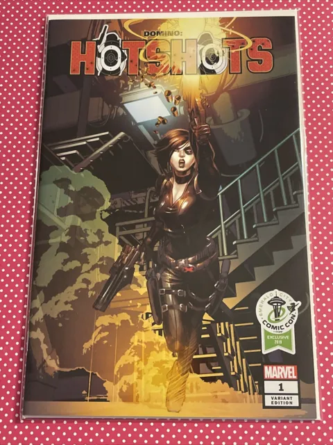 Domino Hotshots #1 Mike Deodato Eccc Variant Cover Deadpool Black Widow 2019
