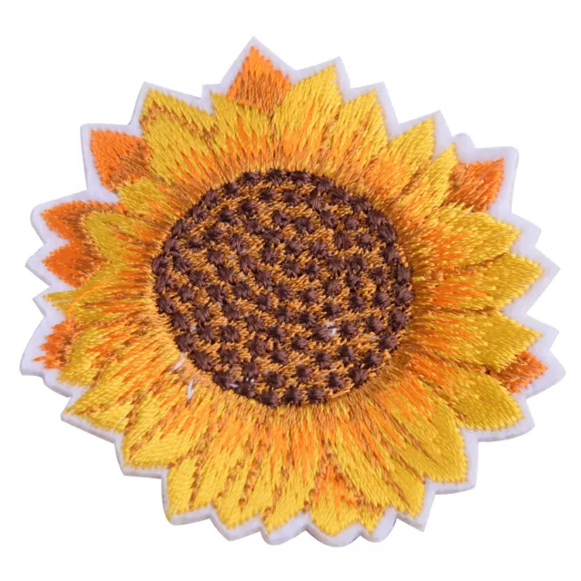 Patch Couture Chatoyant Tournesol Vêtements Artisanat Repasser/ Coudre 10x DIY 2