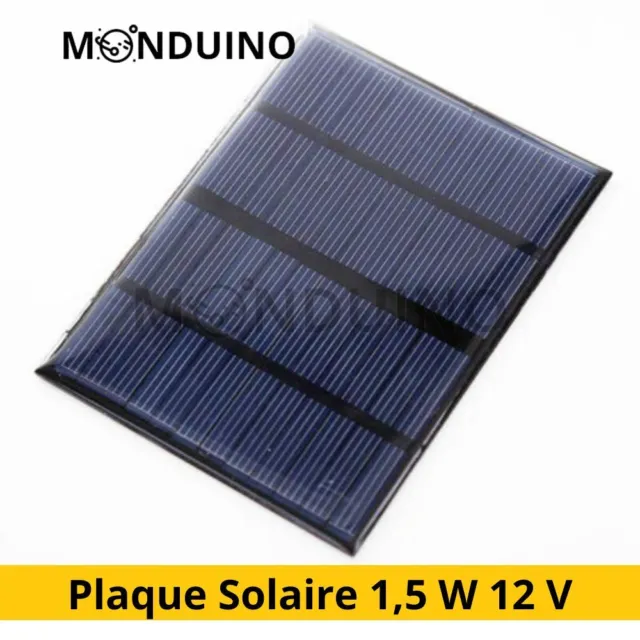 Plaque Solaire 1,5 W 12 V Panneau Arduino Diy Cellule Photovoltaïque