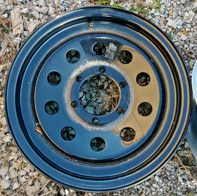 One 16"  X 6"  Trailer Wheel  6 On 5.5 Inches Black Circle