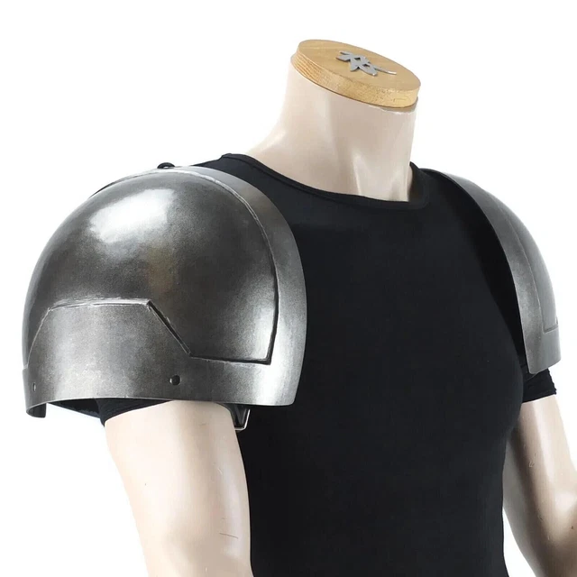 Black Knight Medieval Solid Steel Pair KORGUL PAULDRONS Replica Cosplay Shoulder