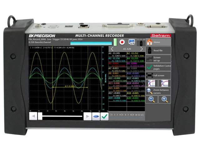 BK Precision DAS240-BAT - Portable Multi-Channel Recorder with Battery