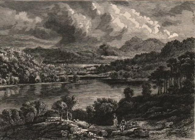 INVERNESS-SHIRE. Loch Arkaig. Scotland 1885 old antique vintage print picture
