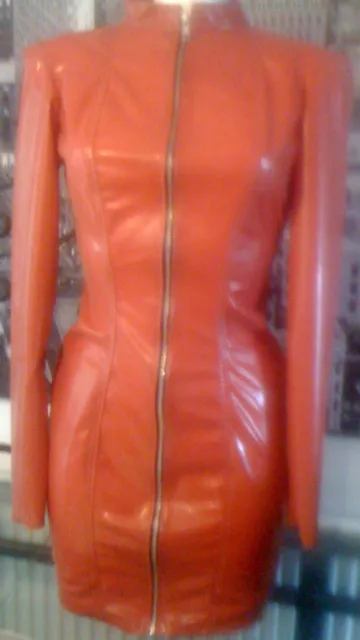 The Federation Rubber Latex Sleeved  Dress Brand New Cross Dress