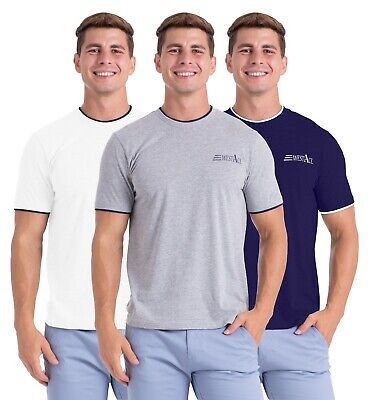 Men's a Maniche Corte Girocollo Cotone T-shirt Workwear contento Palestra T per gli uomini