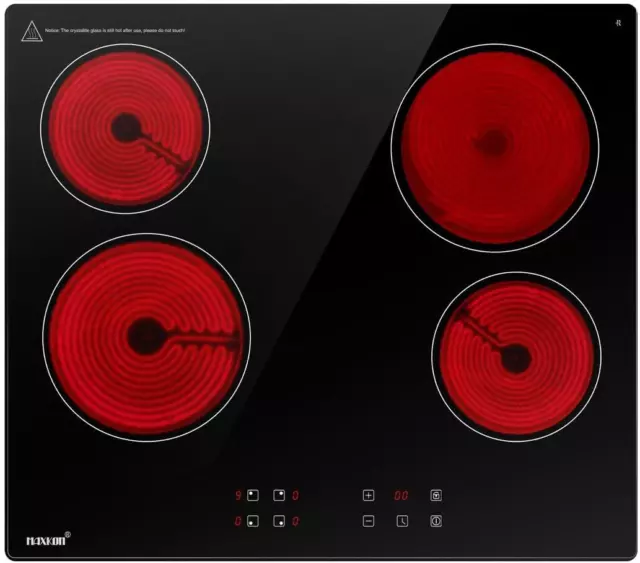 Ceramic Cooktop 60Cm Electric Cooker Stove Glass Top Hob Burner 4 Zones Touch Co