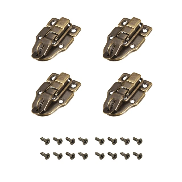 METALLIXITY Toggle Catch Lock (62mm x 40mm) 4Pcs, Iron Hasp Latches - for Cab...