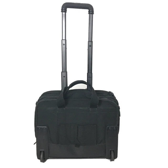 TUMI Black Ballistic Nylon Alpha Wheeled Rolling Expandable Briefcase Bag 2206D3 3