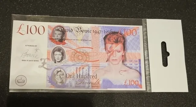 David Bowie £100 Novelty Bank Note - Keep Calm Reverse