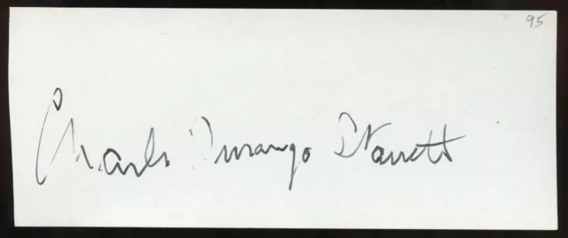 Charles Durango Starrett d1986 signed 2x5 autograph Actor Durango Kid Westerns