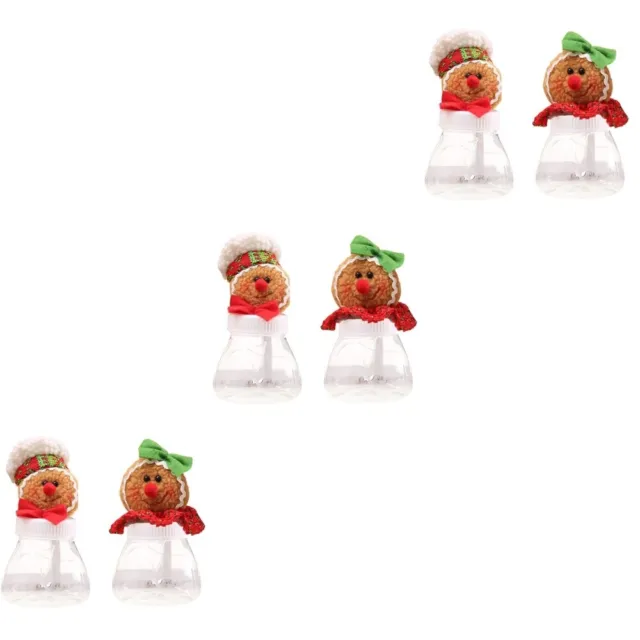 6 Pcs Weihnachten Favor Container Snack Jar Candy Jar Kinder Süßigkeiten Eimer