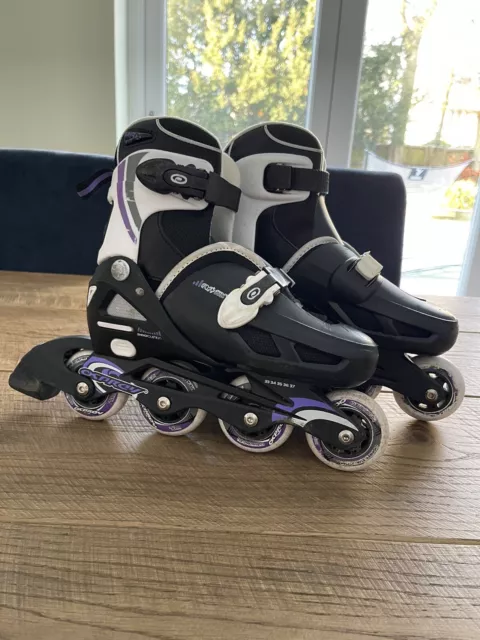 Osprey In Line Kids Skates, Adjustable Size 1-4 Plus Knee And Elbow Pads