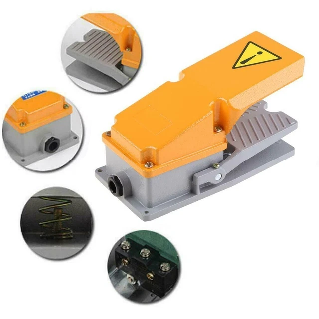Pedale Interruttore EKW-5A-B In Alluminio - Normalmente Aperto 380V AC Per Macchine Utensili
