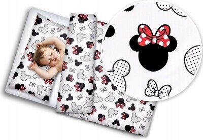 Juego de 6 piezas de ropa de cama para bebé cuna recta 120x60 cm Minnie Mouse