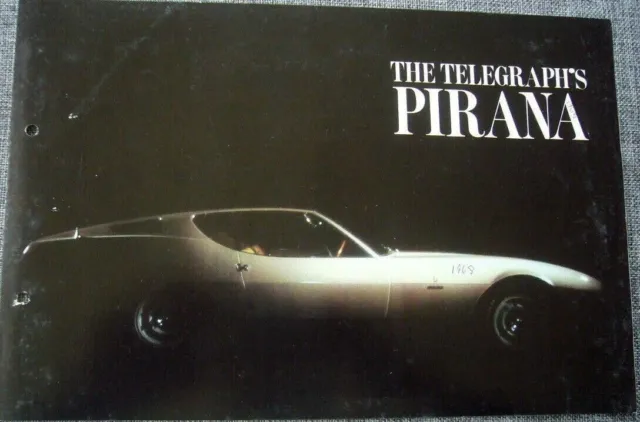 1967 1968 Telegraph Bertone Pirana Original Sales Brochure Jaguar E Type Concept