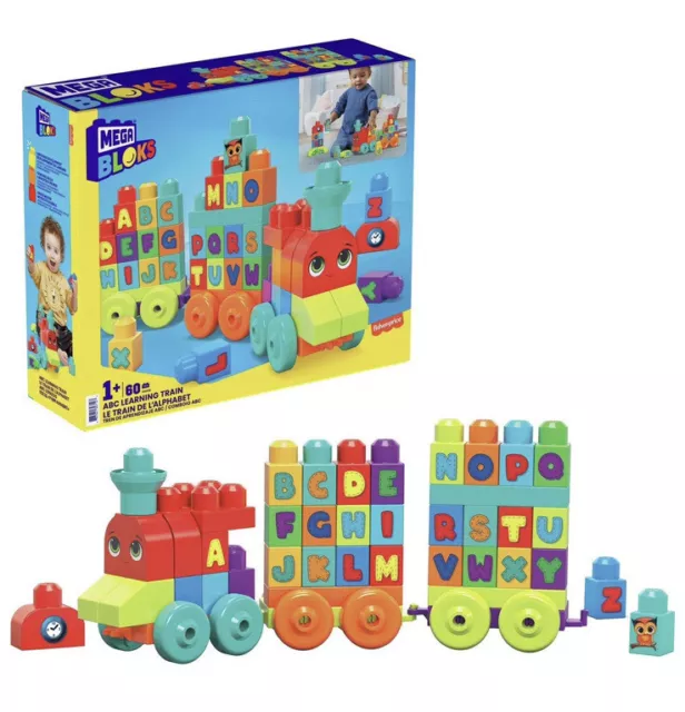 Fisher Price Mega Bloks treno alfabeto primi costruttori - 60 pezzi -