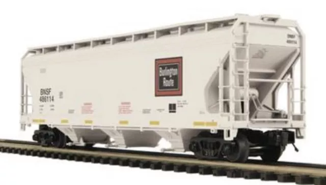 Mth Premier Bnsf Burlington 3 Bay Centerflow Covered Hopper Car! O Scale Freight