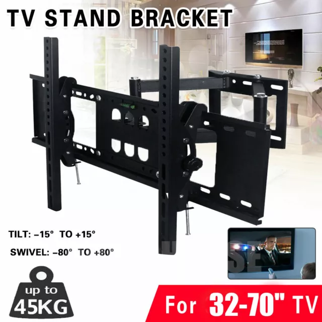 TV Wall Bracket Mount Tilt Swivel Samsung LG Toshiba 32 40 43 50 55 65 70 Inch