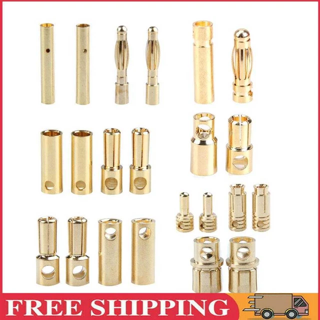 20 Pares Conector Plátano Inyecto Para Batería RC Oro Recubierto N