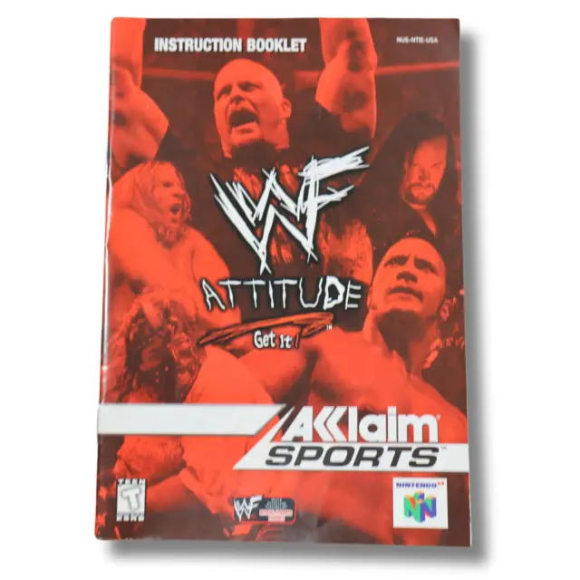 WWF Attitude N64 Instruction Booklet [Original Nintendo 64 Manual]