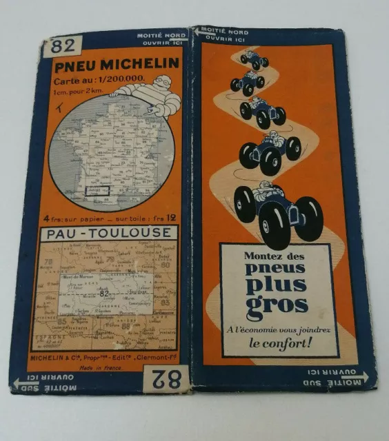 Carte Michelin N°82 Pau-Toulouse