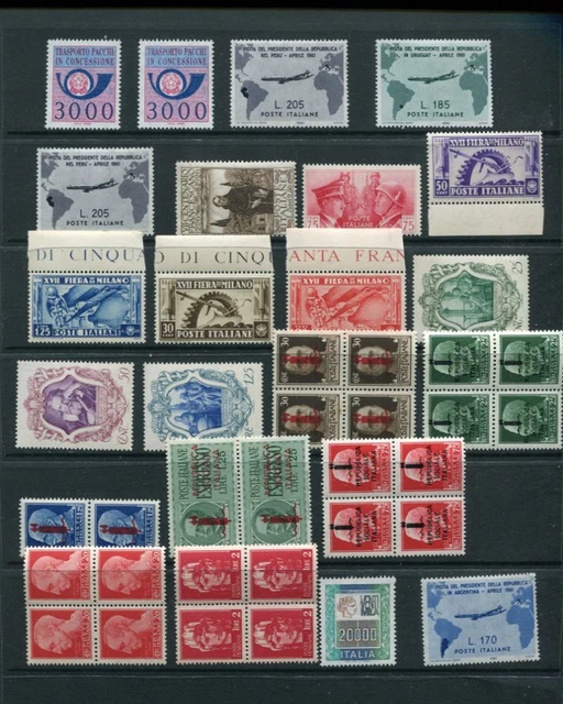 Italy MNH Lot 1961 Planes Definitives to 20.000L etc 40 Stamps