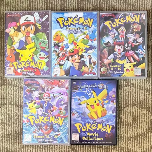 Série Pokémon (saison 1 - 20 + 21 film) ~ Toutes les régions ~ Version...