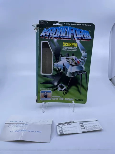 Rare Vtg 1984 Takara Kronoform scorpia watch transformer Box Only R2 Rare Vtg 1984 Takara Kronoform scorpia watch transformer Box Only R2