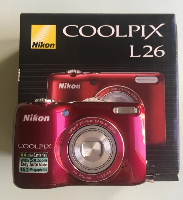 NIKON Coolpix L26 Fotocamera Digitale 16,1 Megapixel Zoom 5X con Scatola
