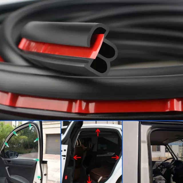 For Chevrolet 16.5ft Car Door Edge Trim Rubber Edge Strip Seal Protector B-Shape