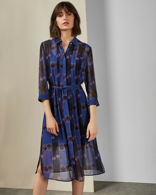 Ted Baker - LAVEN - Robot Check Shirt Dress - Ted Size 3 / UK 12 - RRP-£179 - £