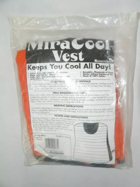 OccuNomix MiraCool Vest Model #902 Regular Orange NEW Keeps you Cool All Day