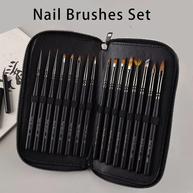 del gel Pennello per nail art Spazzole per unghie per capelli Penna per pittura