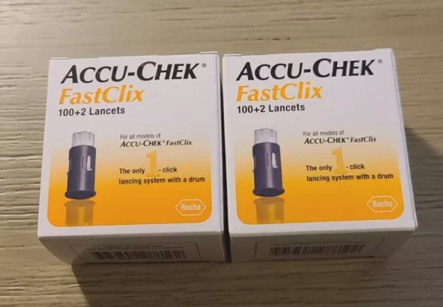 ACCU-CHEK FastClix 100+2 Lancets  exp 2024/06 (2 boxes). Free shipping! #1