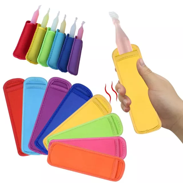 Neoprene Popsicle Holder Cooler Sleeve Ice Pop Freezer Cover Bags WS