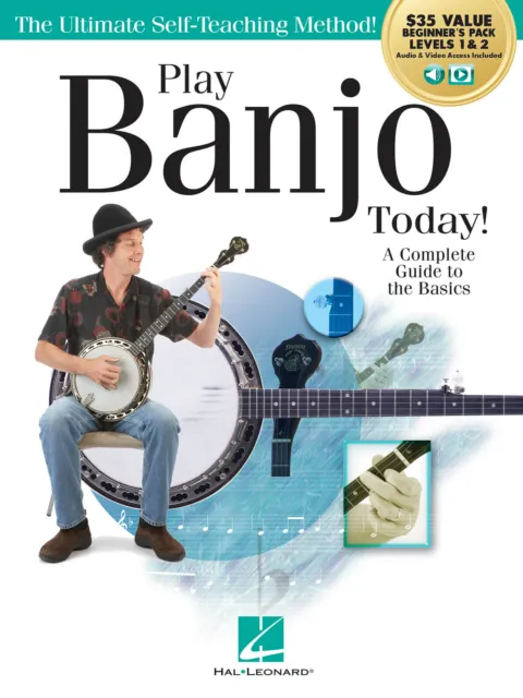Play Banjo Today! All-in-One Beginner Pack Music Lessons Book 1 2 Audio & Video