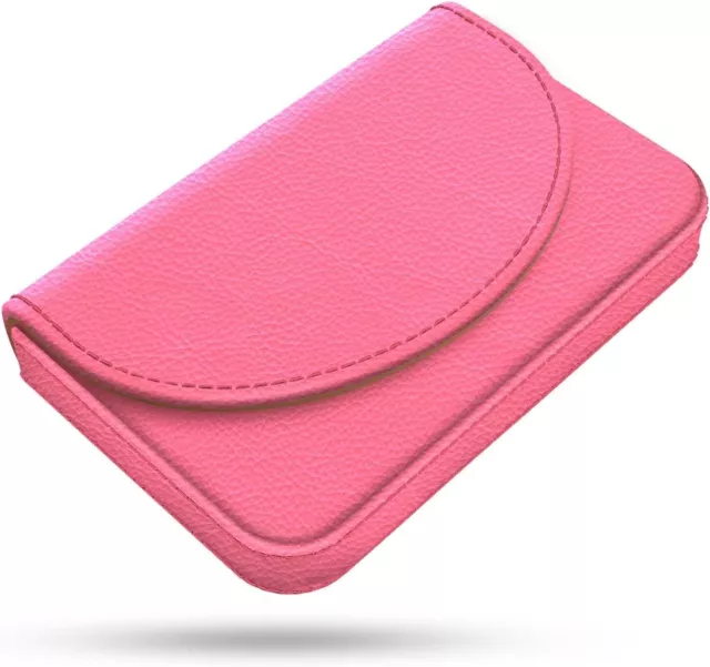 Pink Leather Business Card Case