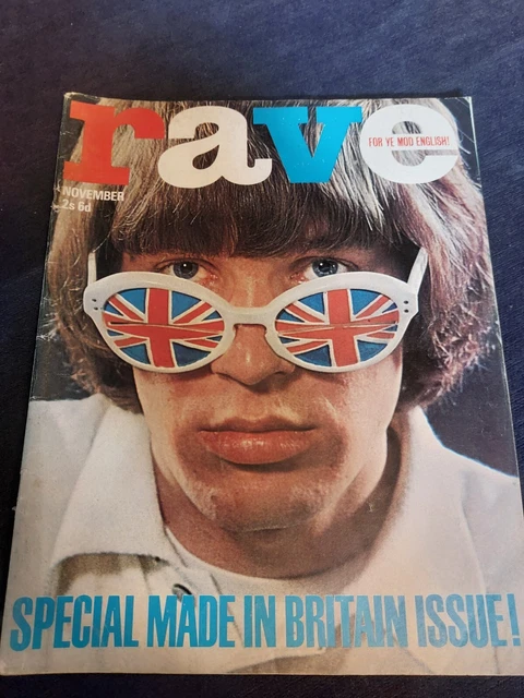 Vintage Rave VINTAGE RAVE MAGAZINE NOVEMBER 1965 Beatles Stones Cher Manfred Dusty ...