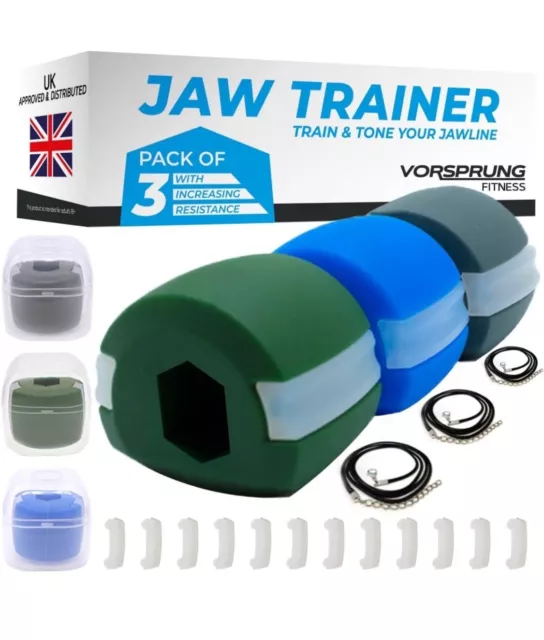LOCK N STOCK Jaw Trainer, Exerciser for Jawline - Pack of 3 £13.99 - PicClick  UK