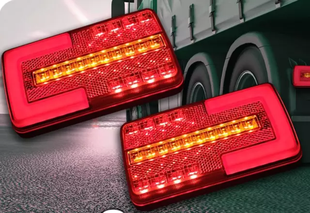 2 x LED Rückleuchten Neon Rücklicht Anhängerbeleuchtung Heckleuchte Laufblinker
