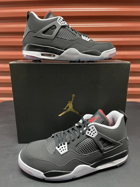 New Nike Air Jordan 4 Retro Golf Size 14 ‘Bred Black/Red' [CU9981-002]