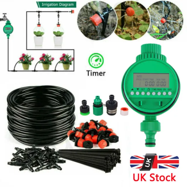 25M-75M Hose Automatic Micro Drip Irrigation System Plant Self Watering Garden