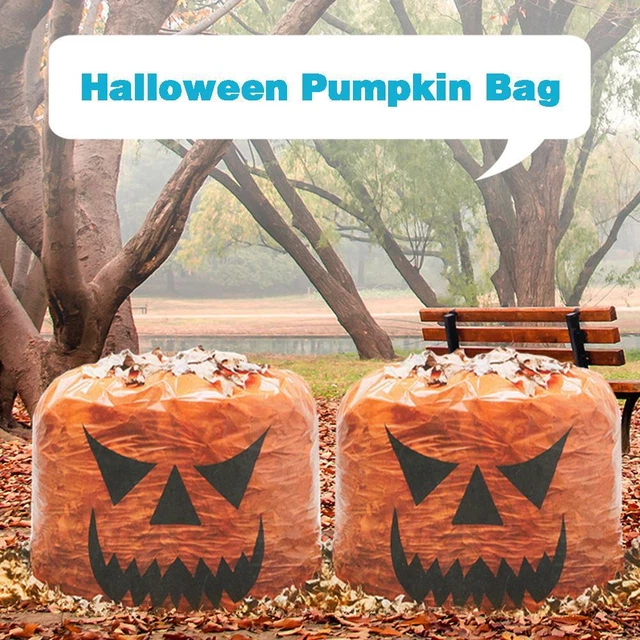 Halloween Yard Decor Fall Leaf Bag Garbage Leaf Bag Lawn Bag Pumpkins Trash Bag.