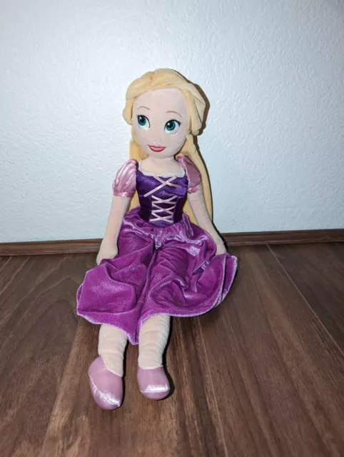 Disney Store Tangled Princess Rapunzel 20" Soft Plush Doll Purple Dress 2010