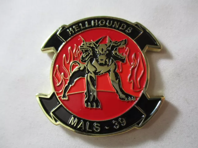 MARINE AVIATION LOGISTICS Squadron MALS-39 Hellhounds Challenge Coin 2 ...