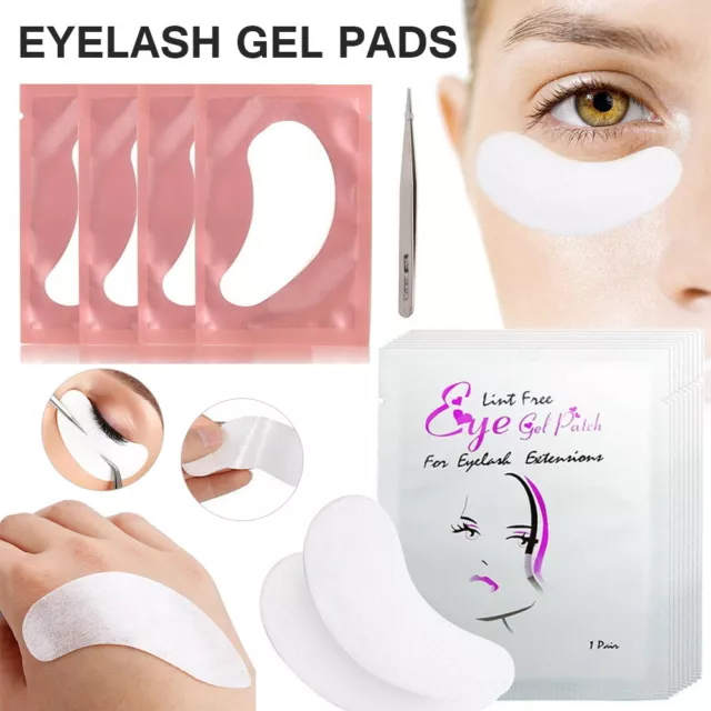 10-50Pairs Eyelash Extension Under Gel Eye Pads Salon Lint Free Patches Make-Up