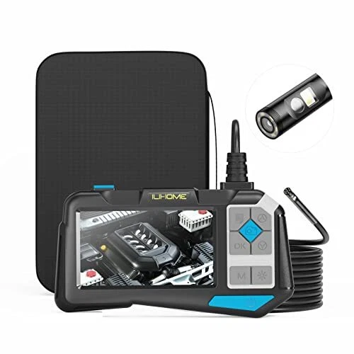 5.5mm Dual Lens Endoscope  1080P Digital Borescope 4.5" IPS Display Inspection