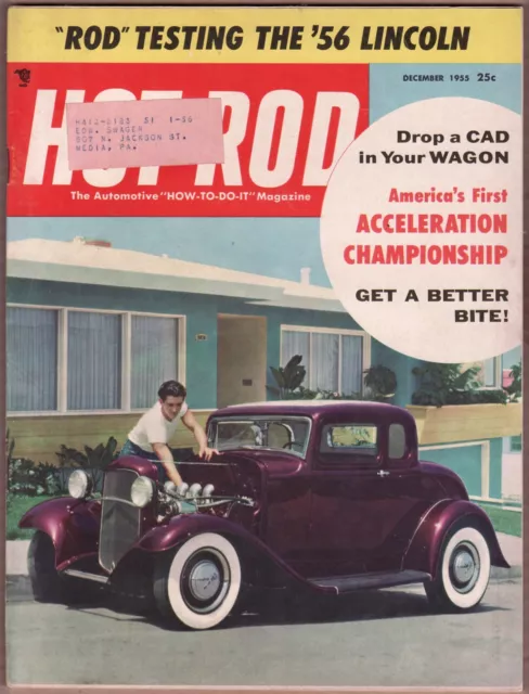 Hot Rod Magazine - December 1955; 1932 Ford Coupe