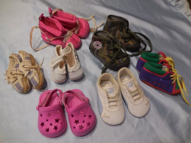 Lot De 7 Paires De Chaussures Chaussons Botte Pour Bebe Ou Poupees Et Baigneurs